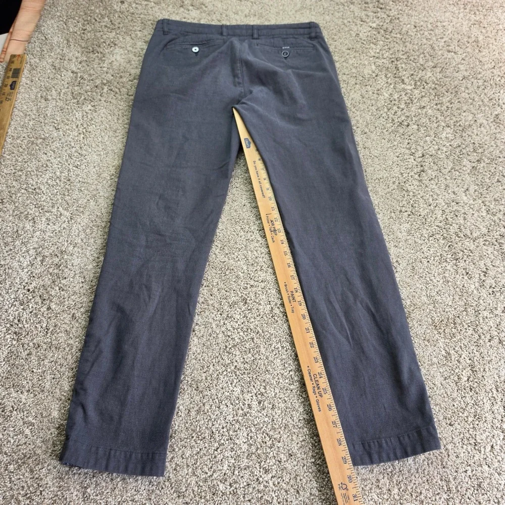 Ted Baker Holloden Chino Pants Mens 32R Grey Slim Fit Textured Casual Outdoor